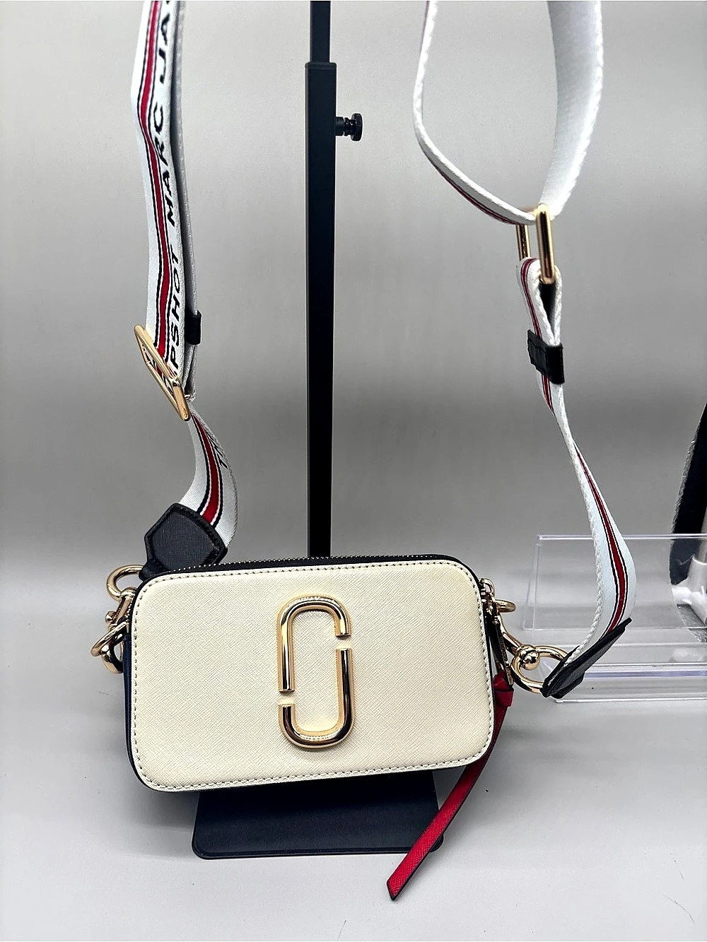 Marc Jacobs The Snapshot Camera Bag Color Block White & Red